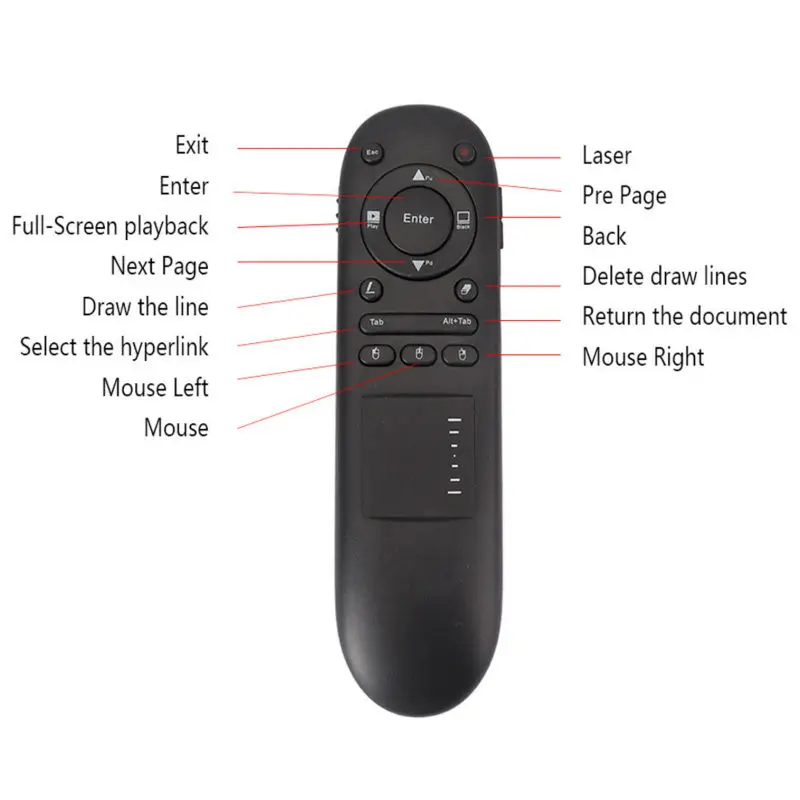 VONTAR 2 4G Беспроводная клавиатура air mouse RF пульт дистанционного управления лазерный