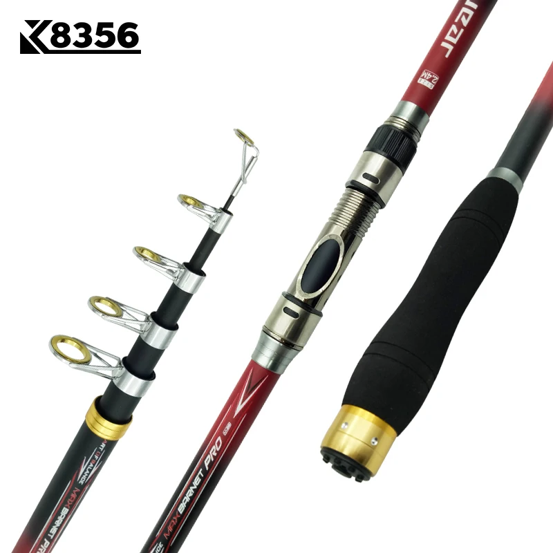 

k8356 Carbon 2.1M 2.4M 2.7M 3.0M 3.6M Portable Telescopic Fishing Rod Spinning Fish Handle Fishing Tackle Sea Rod Fishing Pole