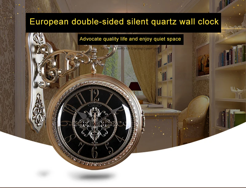 Meijswxj Saat Двухсторонние настенные часы Reloj часы Relogio де Parede Duvar Saati Horloge Murale настенные часы для гостиной