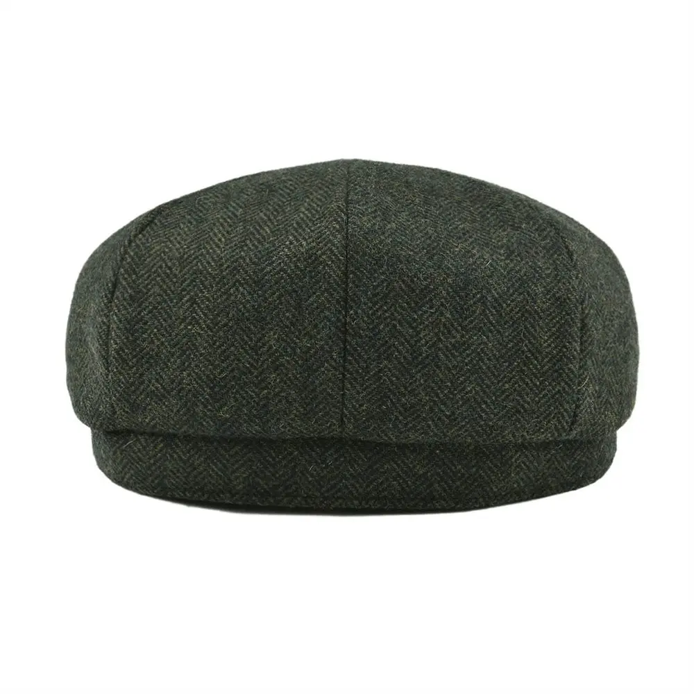Botvela Wool Tweed Newsboy Cap 
