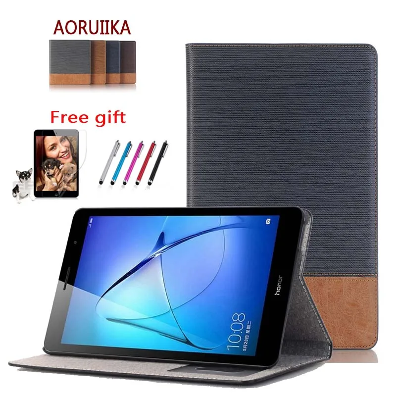 

AORUIIKA Tablet Case for Huawei MediaPad T3 8.0 Cover Honor Play Pad 2 KOB-L09 KOB-W09 Funda Card slot wallet Smart Sleep wake