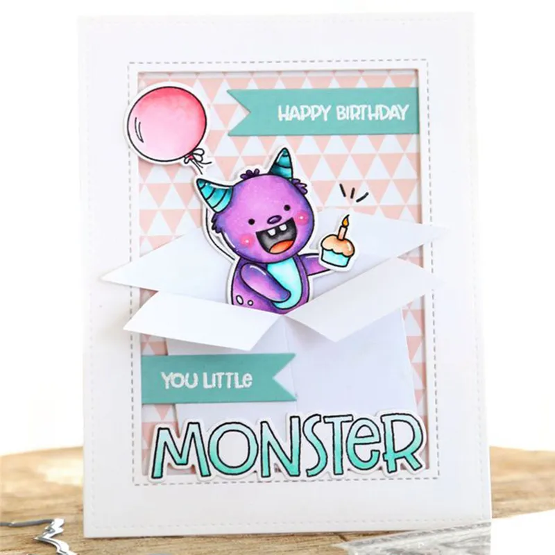 

YaMinSanNiO Bear Balloon Stamps and Dies Animal Dies for Scrapbooking Card Making Embossing Crafts Clear Stamp Die Cut Sets