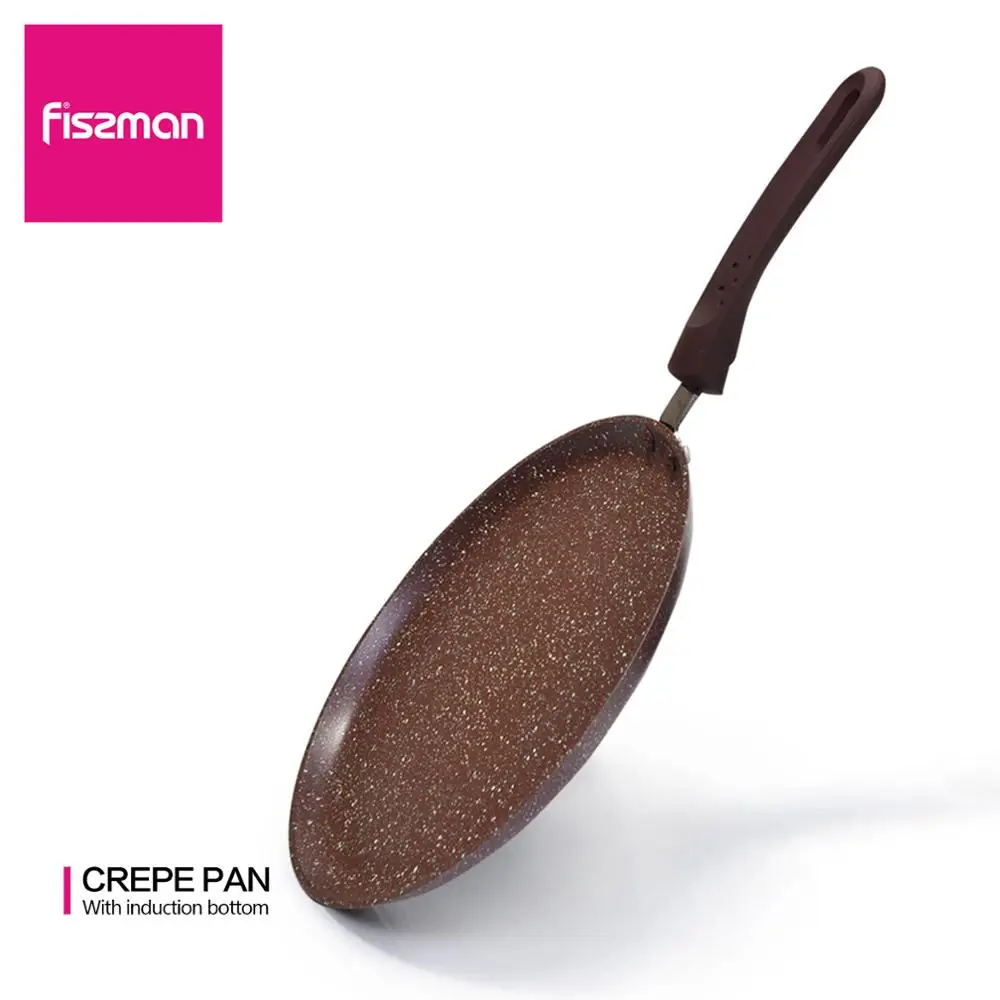 

FISSMAN Crepe Pan 20-24CM Mosses Stone Non-stick Coating Aluminium for Gas Induction Cooker Pancake Pan