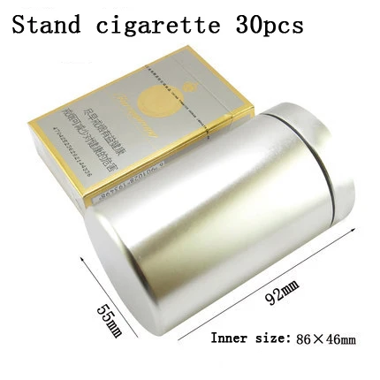 Водонепроницаемый чехол для сигарет с защитой от давления, металлическая бутылка для табака, большая емкость, Герметичная Бутылка для хранения чая, дорожная банка для печенья - Цвет: GL-CDuanYT-92-55-Yin