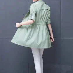 Женская куртка средней длины в Корейском стиле, весна 2019, новый стиль, тонкая куртка, тонкая талия, ветровка, женский костюм, куртка