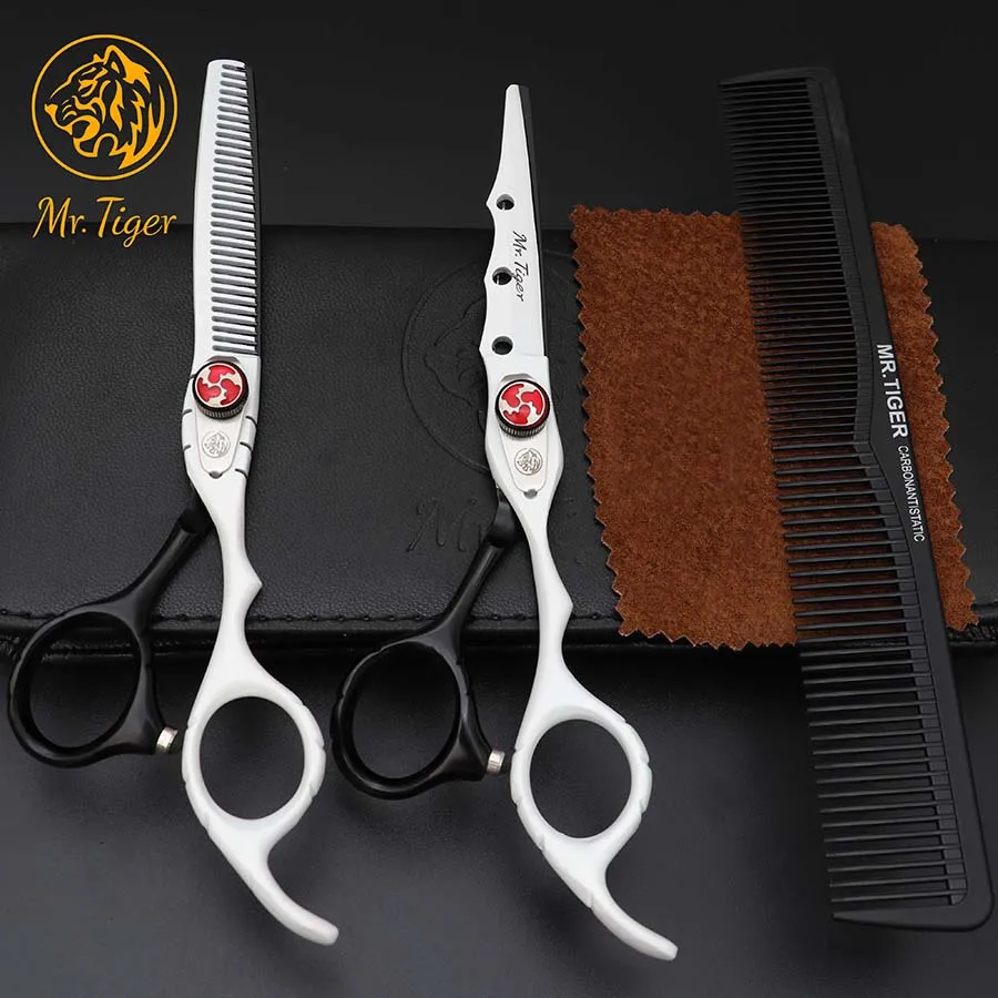 

2 Scissors+Comb+Bag Hot 6 Inch Professional Hair Scissors High Quality Hairdressing Barber Shears Set Cutting Thinning Cut Tools