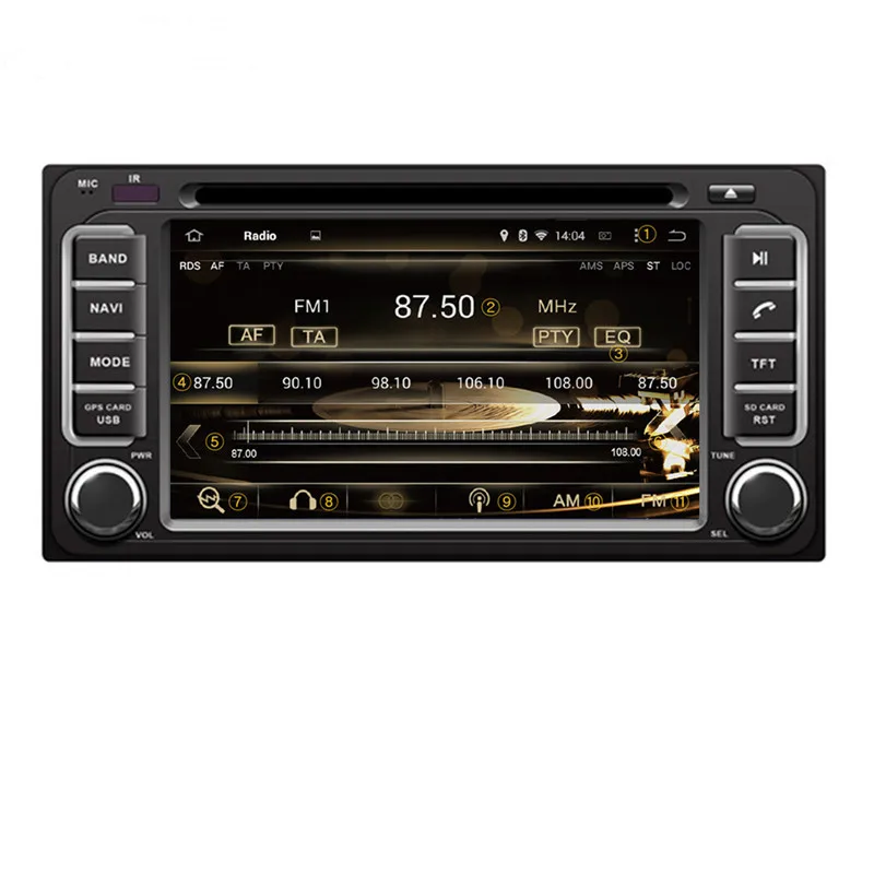 Perfect Ectwodvd Octa Core/Quad Core 4G/2G Android 9.0 Car Radio PC for Toyota VIOS for Toyota TUNDRA for Toyota HIGHLANDER 11