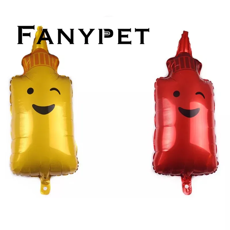 10/50pcs BBQ barbecue MUSTARD ketchup sauce balloons birthday REUNION retirement GIFT cookout COOKING class Flavor ballon