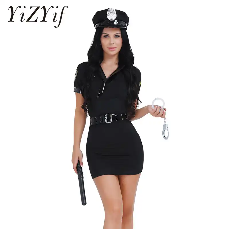 YiZYiF Women's Sexy Police Uniform Officer Set Policewoman ...