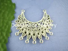 DoreenBeads 5PCs Ornate Tibetan Style Connectors 50*52mm (B00464), yiwu