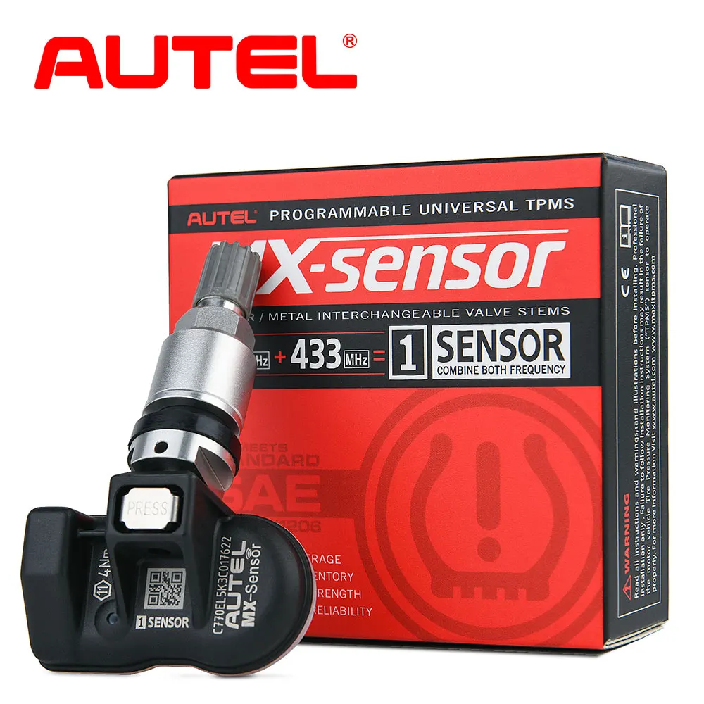 AUTEL 2 в 1 TPMS датчик давления в шинах 433 315 МГц mx-сенсор датчик давления в шинах Мониторинг шин TPMS программируемый автомобиль