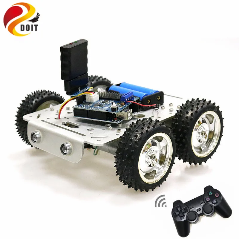 

C300 Bluetooth/Handle/WiFi RC Control Robot Tank Chassis Car Kit with UNO R3 Development Board+ 4 Road Motor Driver Board DIY