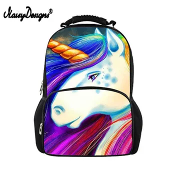 

17-inch Newest Cute Unicorn Horse Cartoon Printing Backpack Women Men Fashion Bag Kids Boys School Travel Causal Bags For Girls