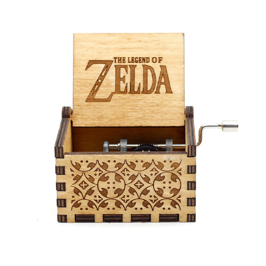 

The Legend of Zelda Music box Anonymity Antique Carved wooden hand crank Musical boxes Christmas birthday gifts Caixa De Musica