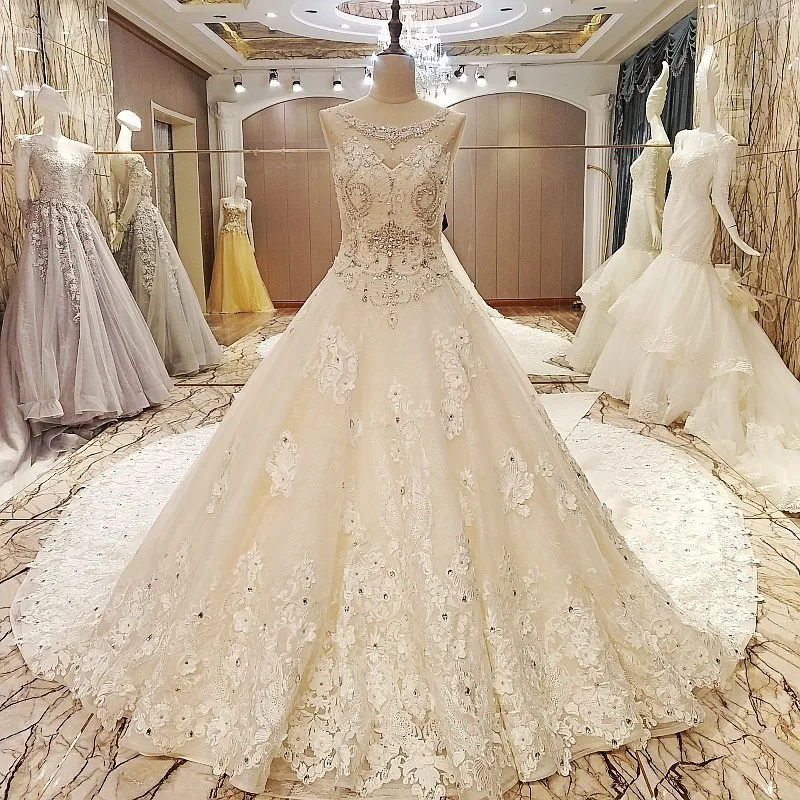 white diamond wedding dress