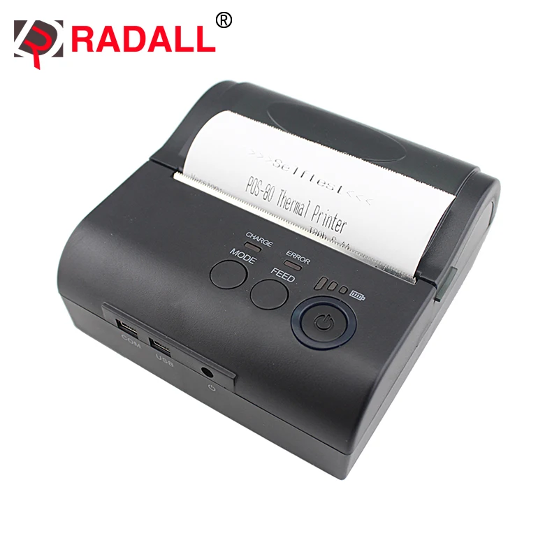 

RD-80LYDD 80mm mini wireless bluetooth thermal printer receipt printer label printer support Android for pos restaurant