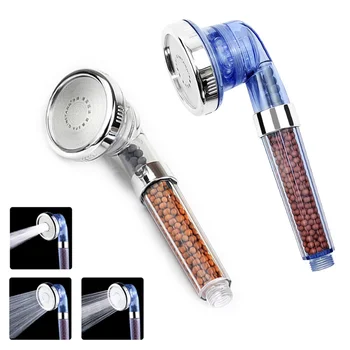 

High Pressure 3 Function Jetting Shower Head Adjustable SPA Nozzle Shower Heads Bathroom Accessories Saving Water Anion Filter