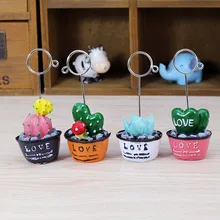 Смола горшечных растений фото держатель для карт, растение кактус сообщение держатель для карт