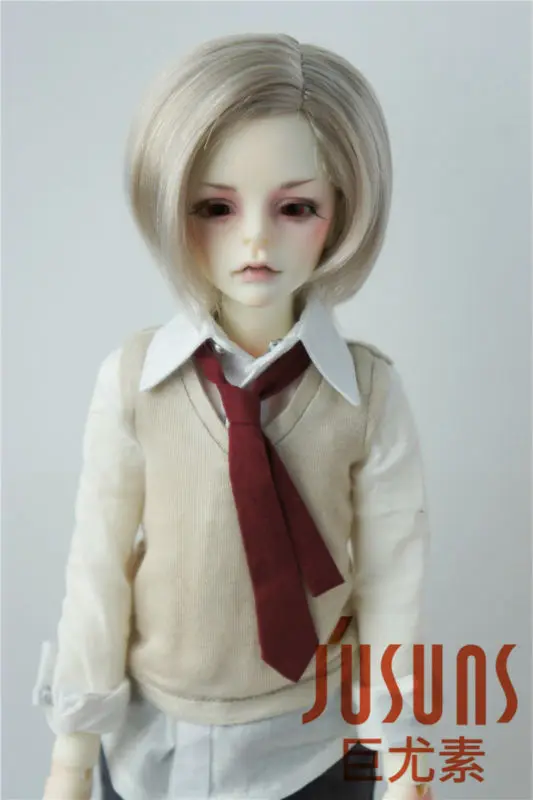 

JD247 18-20CM Synthetic mohair doll wigs 1/4 MSD side part short cut BJD hair 7-8inch doll accessories