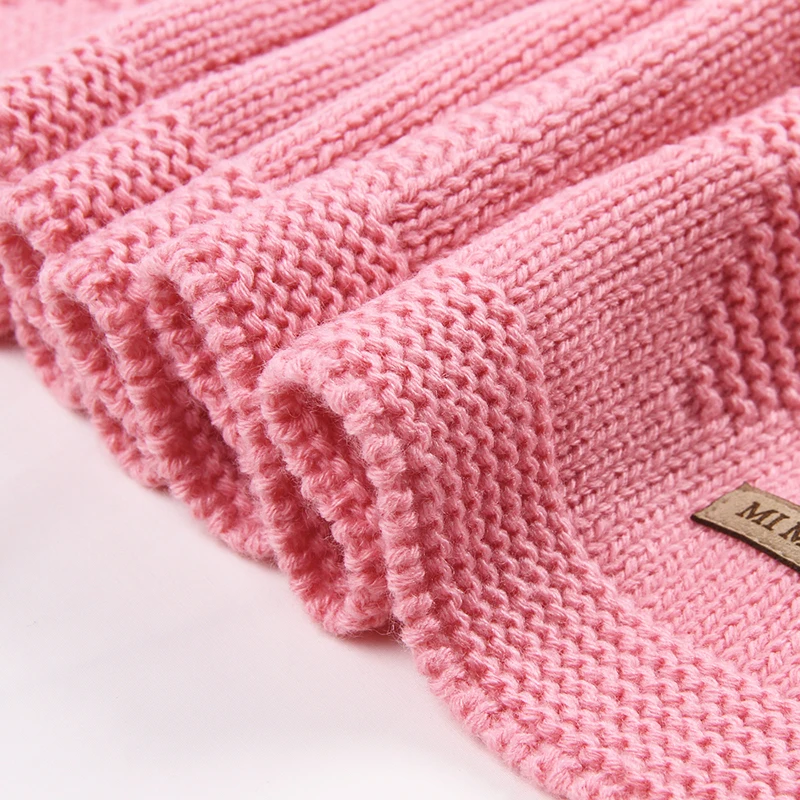 CieiK Baby Swaddle Blanket Knitted Soft Newborn Photography Wrap Children Toddler Floral Winter Bedding Stroller Linens 9575cm (16)