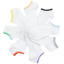 5 пар женских носков милые тонкие невидимые хлопковые носки ярких цветов высокие носки-лодочки однотонные Удобные Хлопковые женские носки тапочки Meias