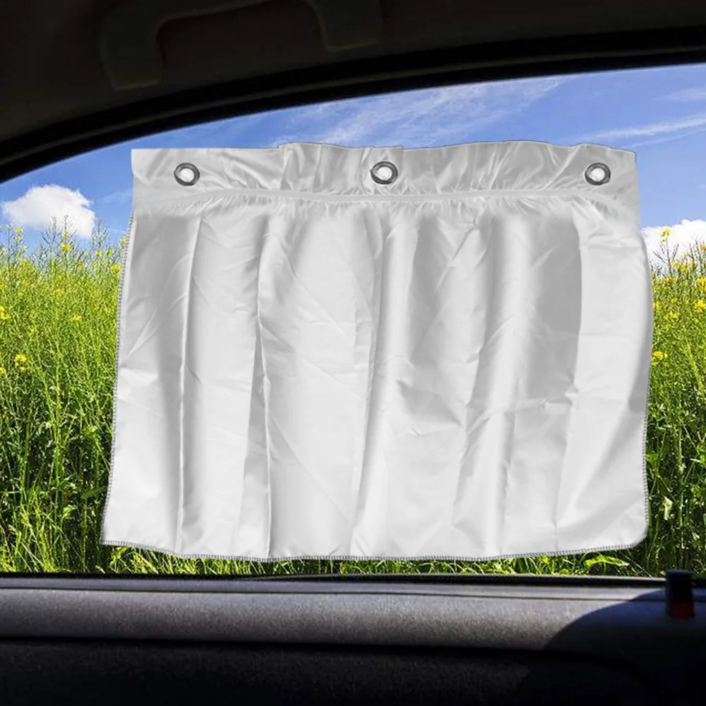 Rear Side Window Curtain Car Shade Protect With Storage Bag Suction Cup