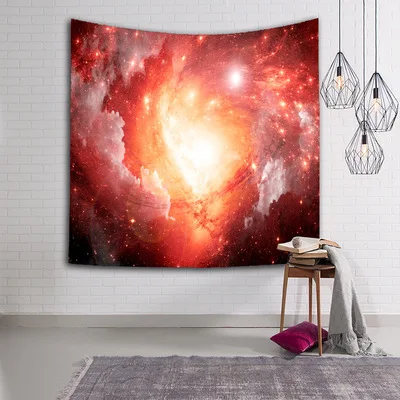 

2018 New Galaxy Space Wall Hanging Tapestry Mandala Boho Tapestries Wall Carpet Polyester Fabric Table Cloth Beach Towel
