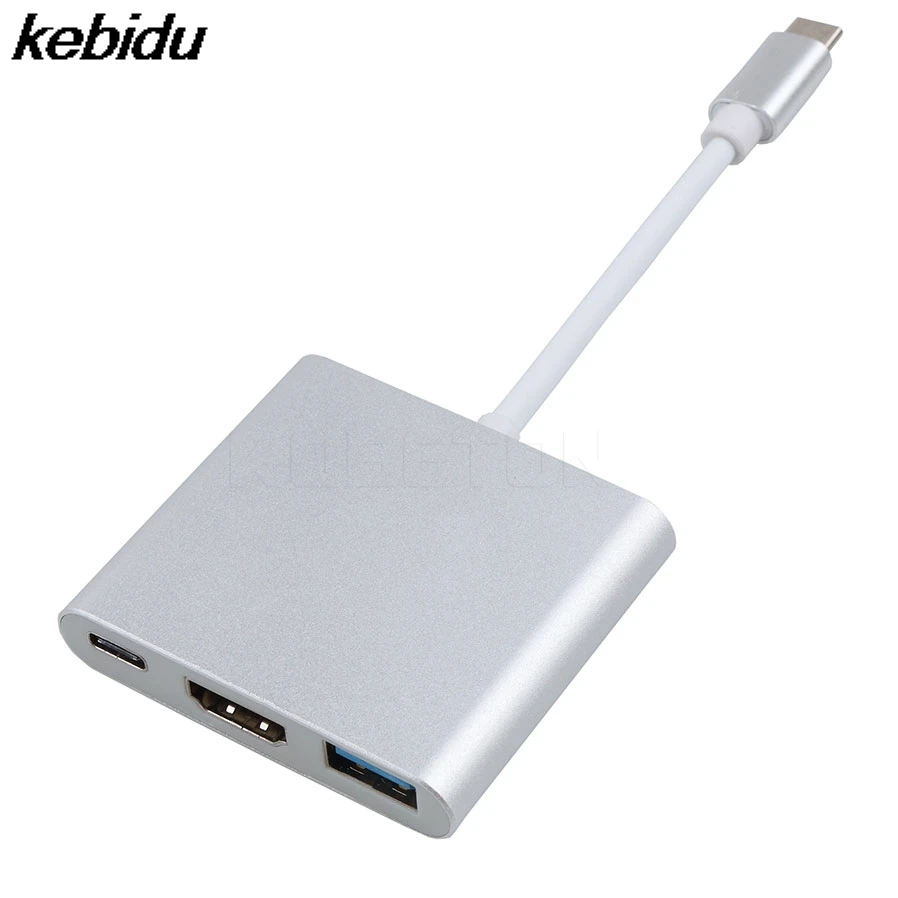 Kebidu usb type-C к HDMI видео адаптер данных USB-C конвертер type C USB3.0+ PD зарядный концентратор для Apple Air Pro Dell XPS 12/13