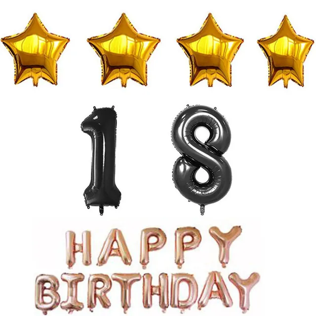 happy 18th birthday balloons alphabet letters hanging birthday party 18th letter of alphabet