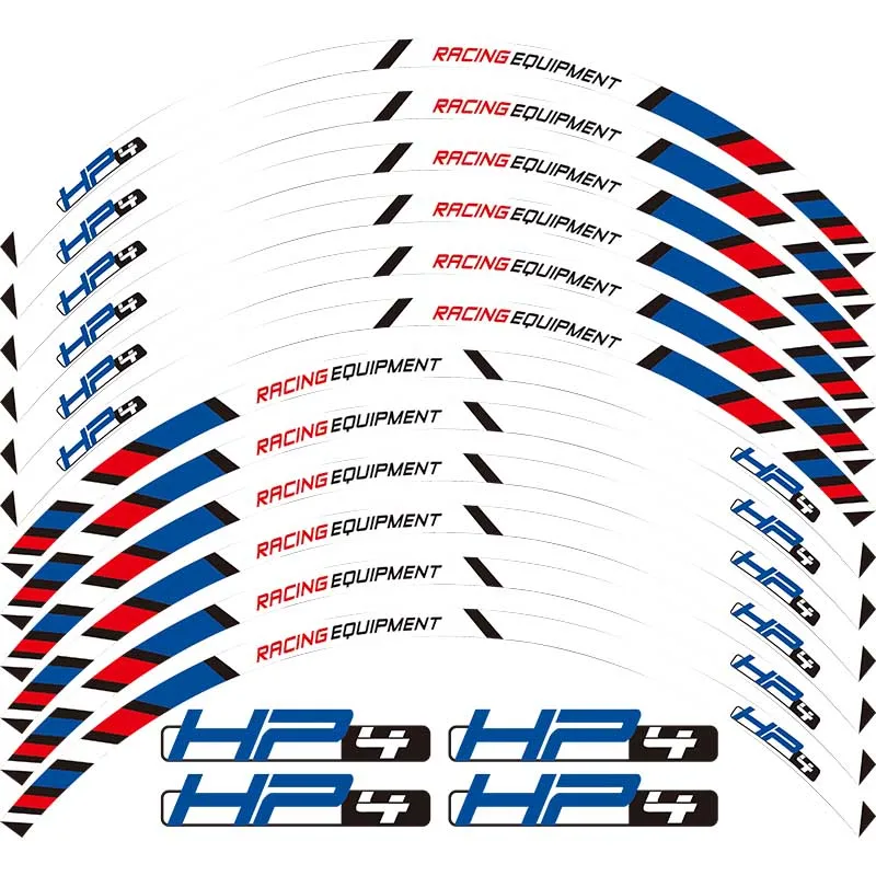 Для BMW HP4 HR6 17 ''12 X толстый край внешний обод наклейки в полоску колесные наклейки - Цвет: Многоцветный