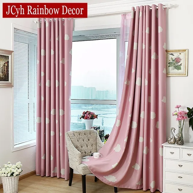 online shop cartoon children blackout curtains for kid s room clouds