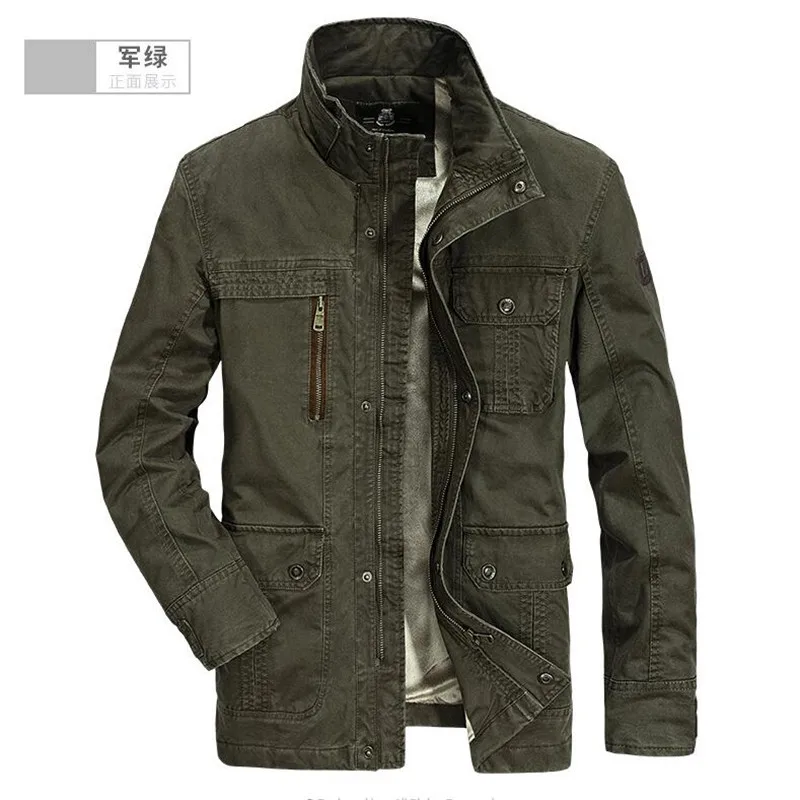 Men Military Jacket Thick 100% Cotton Overcoat Fleece Winter Warm Field Outwear Russian Man Pockets Cargo Jacket Big size 5XL 