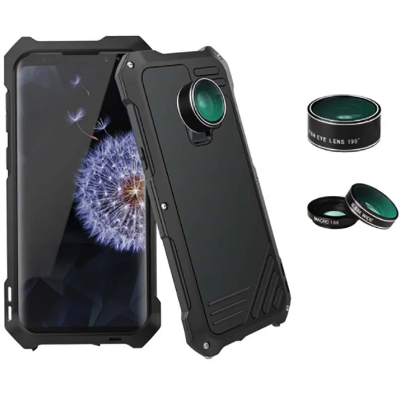 Широкий объектив рыбий глаз фотографа чехол для телефона для samsung S9 S8 Plus металлический защитный чехол s для samsung S7 Edge крышка аксессуары для путешествий