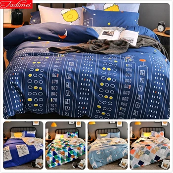 

2019 New Fashion City Night Scene Duvet Cover 3/4 pcs Bedding Set Full King Queen Twin Size Bedsheet Kids Bedclothes 2m Bedlinen