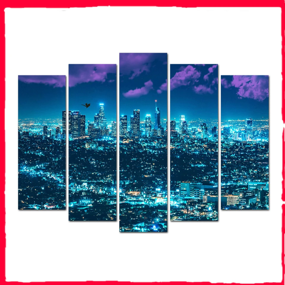 

Nordic Style Poster Print Minimalist Wall Art City Night Scene Canvas Painting Landscape Picture Home Decor Free Shipping Abooly