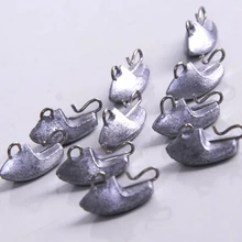 10 Pcs Universal cabeça de chumbo 2.1g 2.8g 3.8g Contrapeso manivela gancho cabeça de jig fly fishing Carp Fishing acessórios de pesca