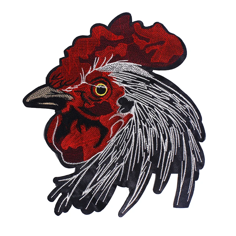 10piece crafts rooster cock patches embroidered sew on stickers fabric