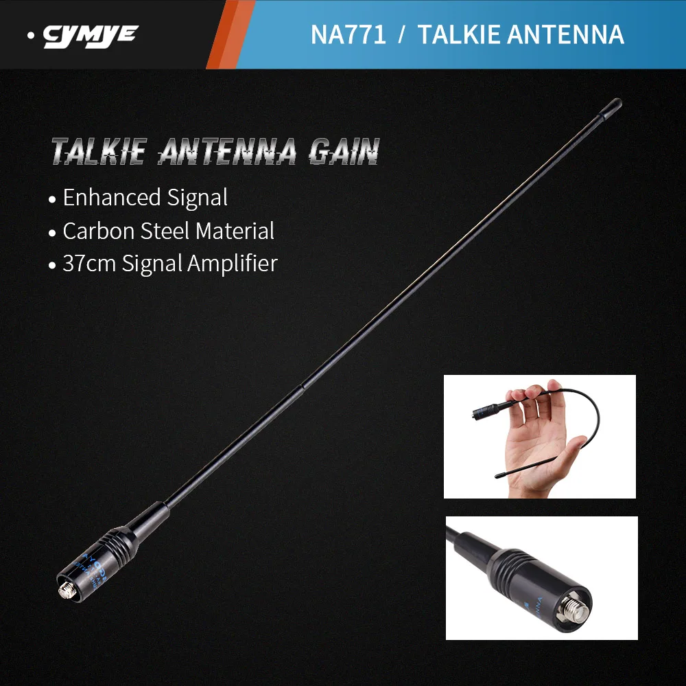 Cymye усиления антенны NA 771 портативной антенна для рации SMA-F 39 см UHF УКВ усилитель сигнала для baofeng UV-5R BF-888S UV-82