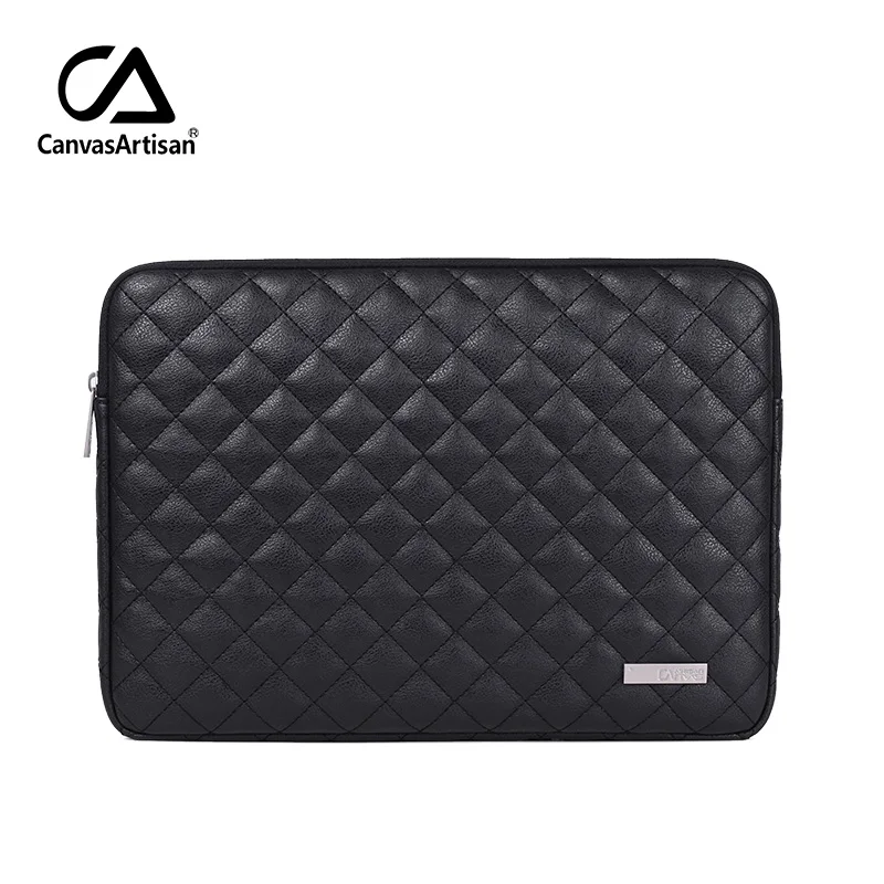

PU Leather Laptop Bags Sleeve Case for Macbook Lenovo HP DELL Xiaomi Notebook 13 14 15 15.6 inch Cover Waterproof Zipper Bag
