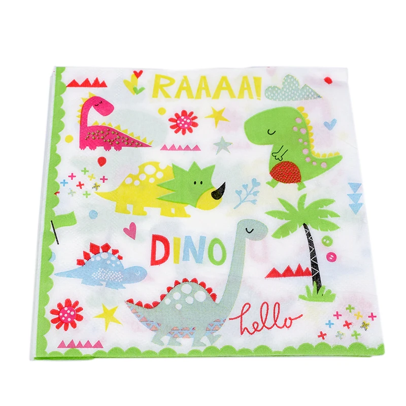 Dinosaur Theme Tableware Birthday Party Decoration Kids plate Cups hats Tablecloth Balloon Flag Straw Party Supplies