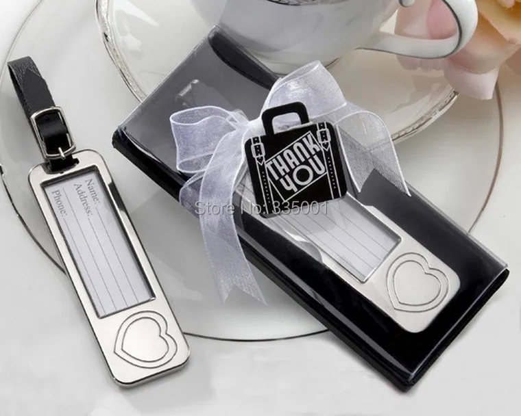 

100pieces/lot Back to School Favors Wedding favors Heart Luggage Tag as travel tag or travel label wedding givaways