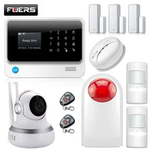 Fuers G90B 3g WiFi 2,4G GSM SMS беспроводная домашняя система безопасности IOS Android приложение пульт дистанционного управления с ip-камерой комплект сигнализации