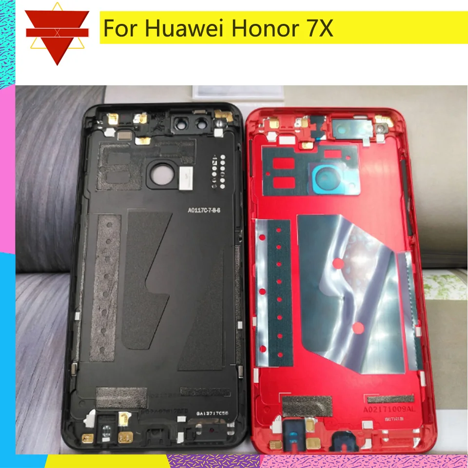 10pcs For Huawei honor 7X BND-L21 BND-L22 BND-L24 BND-AL10 BND-TL10 Back Battery Cover Rear Door Housing Case With Side Buttons