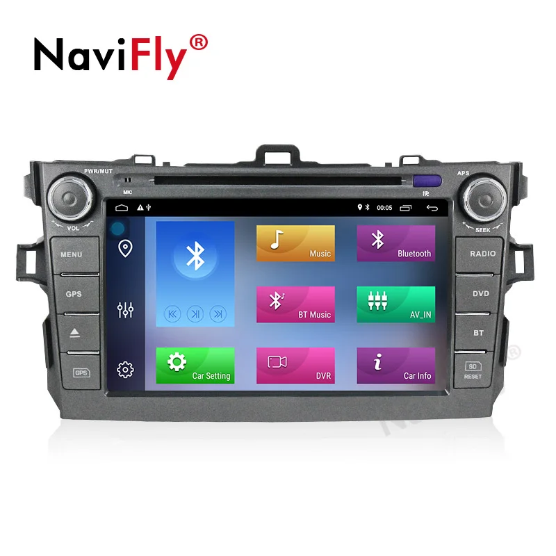 Cheap Navifly android9.1 car dvd gps navigation for Toyota corolla 2007 2008 2009 2010 2011 car dvd radio gps stereo 2