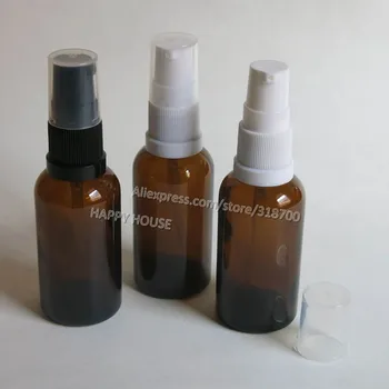 

360 x 30ml Amber Glass Lotion Pump Bottle, 30cc Glass Essential Oil Bottle With Pump