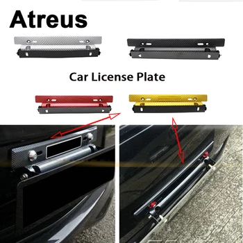 

Atreus For Lexus Honda Civic Opel astra h j Mazda 3 6 Kia Rio Ceed Volvo Stainless steel Carbon Car license Plate Frame Bracket
