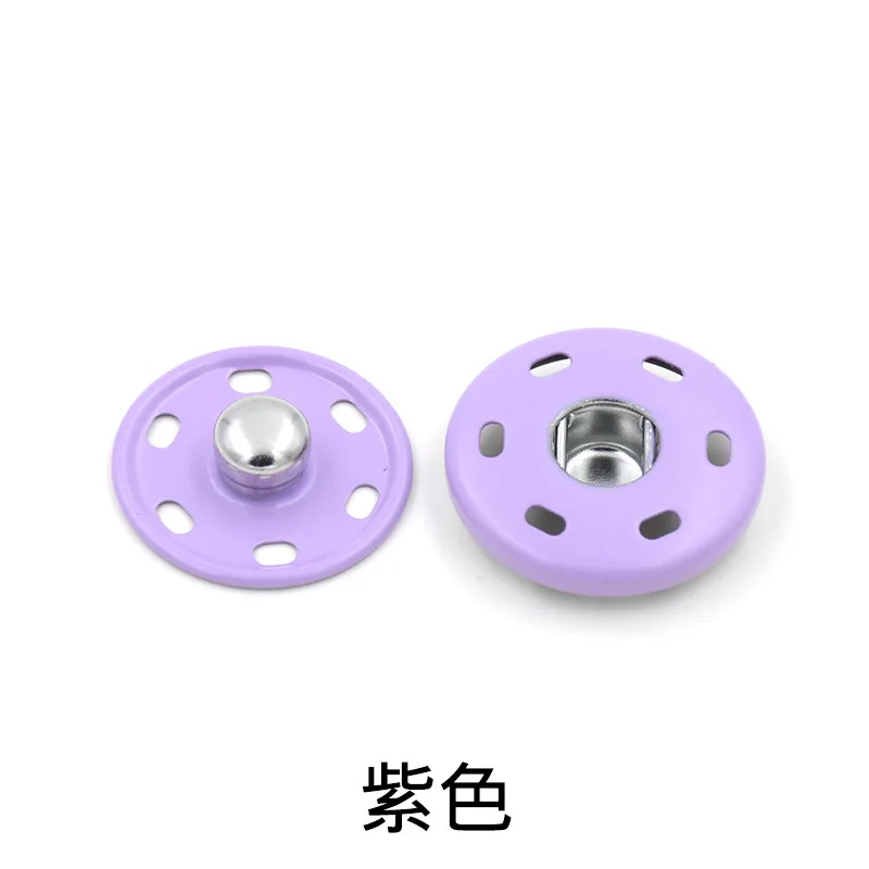 purple 20 шт. MEETEE Высококачественная цветная круглая металлическая рубашка с пуговицами невидимая металлическая кнопка D4-10 кнопка - Цвет: purple