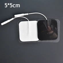 20 шт. 5*5 см EMS десятки электродов для мышечного стимулятора физиотерапевтическая терапия машина колодки для похудения Массажер аденсивный гелевый коврик