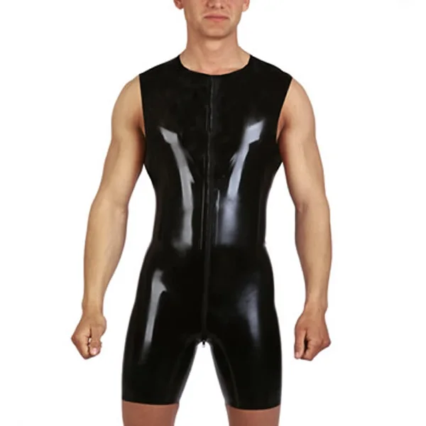 Heavy Latex Leotard 0.8mm Thickness Catsuit Front Zip Free Shipping |