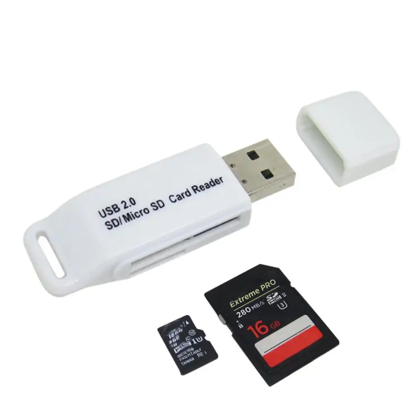 Высокоскоростной считыватель смарт-карт USB2.0 MicroSD MicroSDHC/T-Flash считыватель компактных флэш-карт Usb адаптер l0809#3